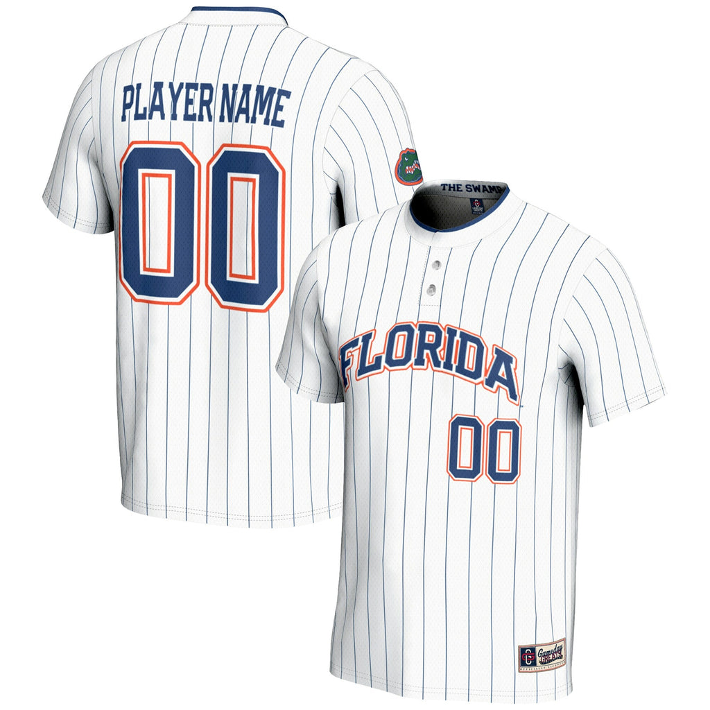 Florida Gators NIL Pick-A-Player Lightweight Softball Jersey - White product image 2, provided for visual reference and