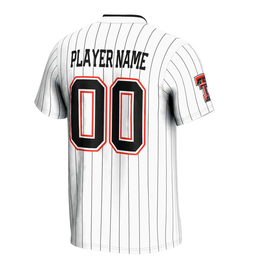 Texas Tech Red Raiders NIL Pick-A-Player Lightweight Softball Jersey - White product image 4, provided for visual reference