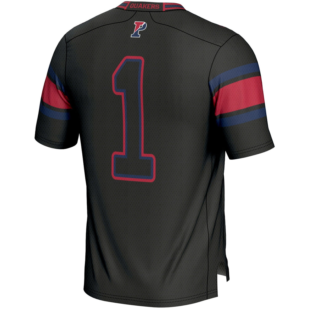 #1 Pennsylvania Quakers Endzone Football Jersey - Black product image 4, provided for visual reference and product detail
