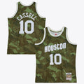 Houston Rockets Sam Cassell 1993 Ghost Camo Swingman Jersey - Green product image 1, provided for visual reference and
