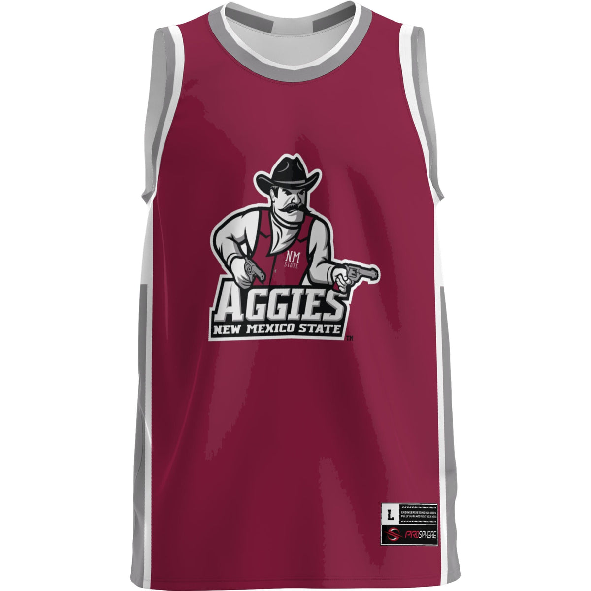 New Mexico State Aggies Lightweight Basketball Jersey - Crimson product image 3, provided for visual reference and product