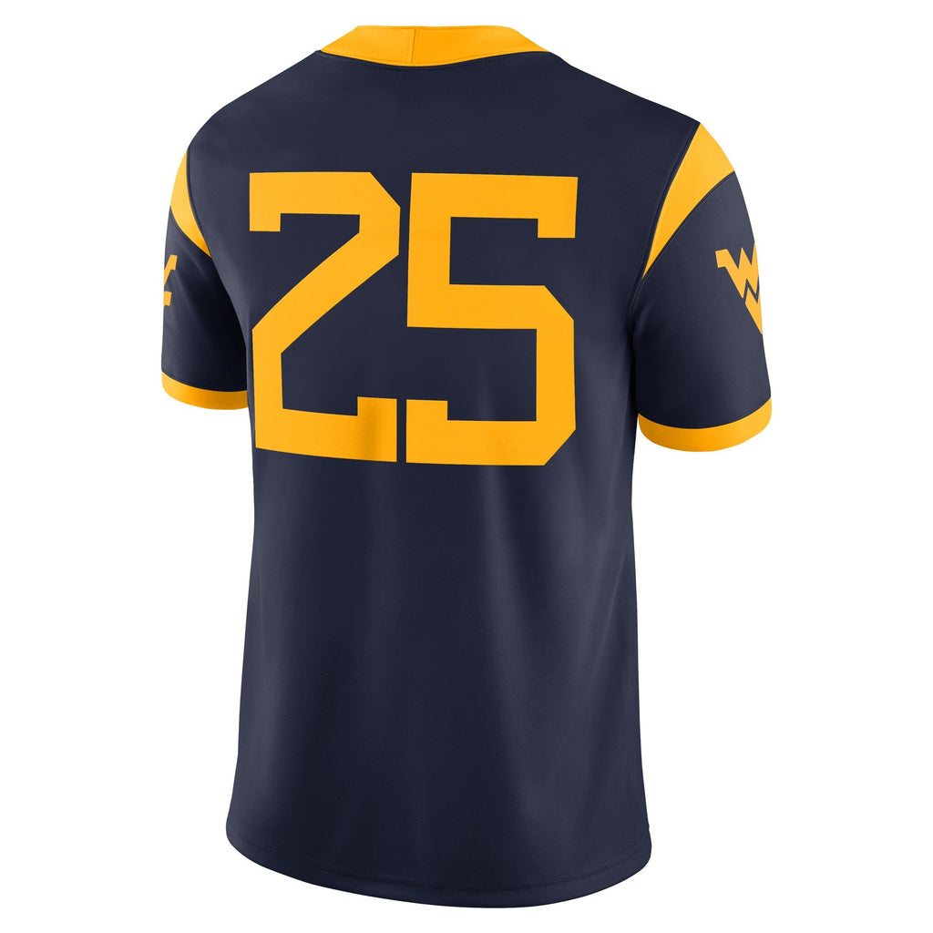 #25 West Virginia Mountaineers Limited Home Game Jersey - Navy product image 4, provided for visual reference and product