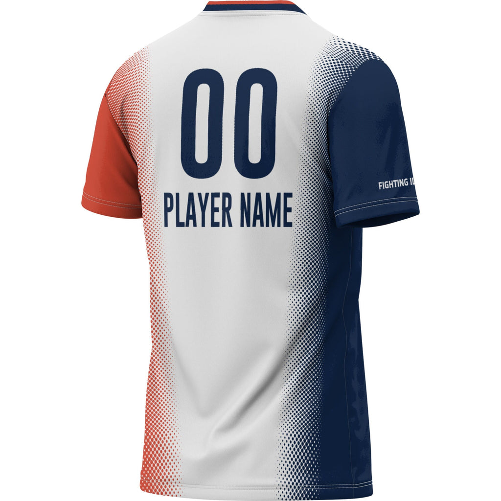 Illinois Fighting Illini Pick-A-Player NIL Lightweight Soccer Jersey - White product image 4, provided for visual reference