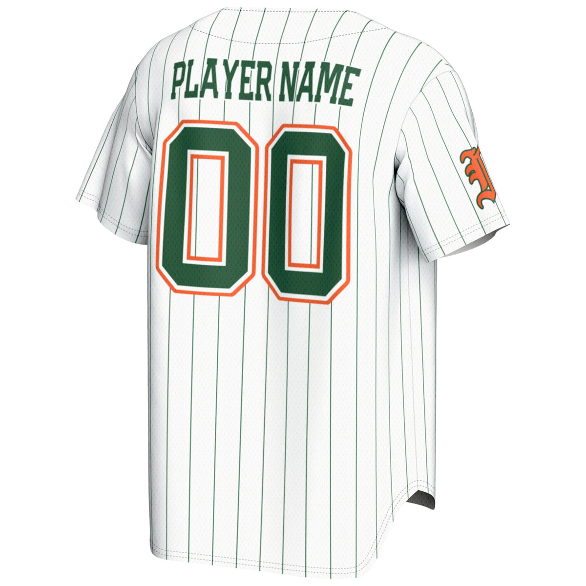 Miami Hurricanes NIL Pick-A-Player Lightweight Baseball Jersey - White product image 4, provided for visual reference and