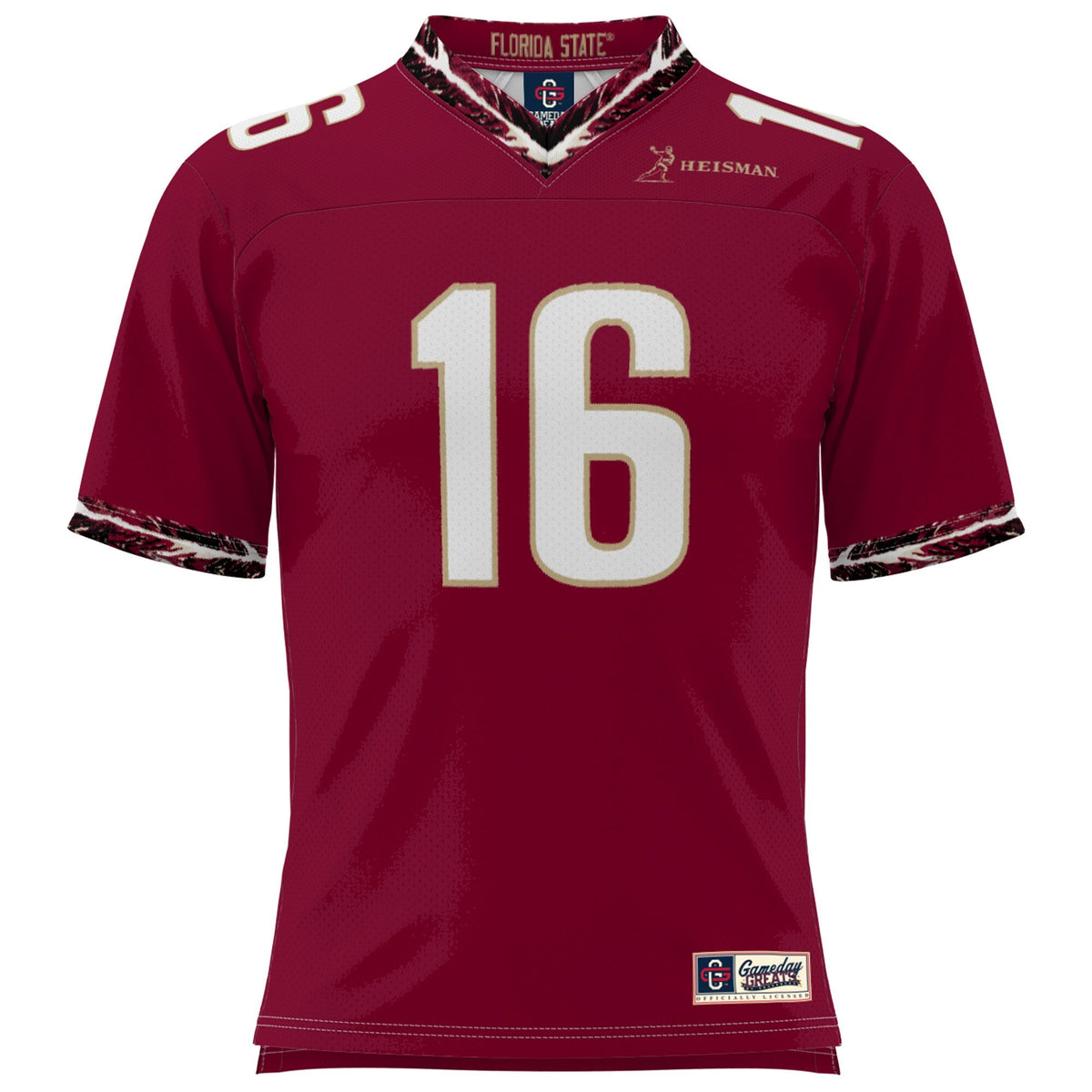 Chris Weinke Garnet Florida State Seminoles Heisman Football Jersey product image 3, provided for visual reference and