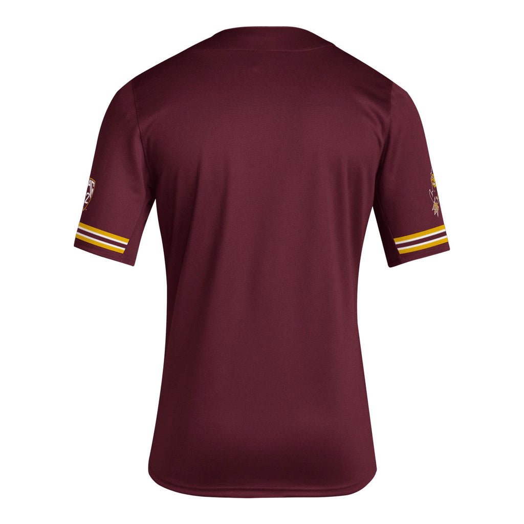 Arizona State Sun Devils Reverse Retro Replica Baseball Jersey - Maroon product image 4, provided for visual reference and