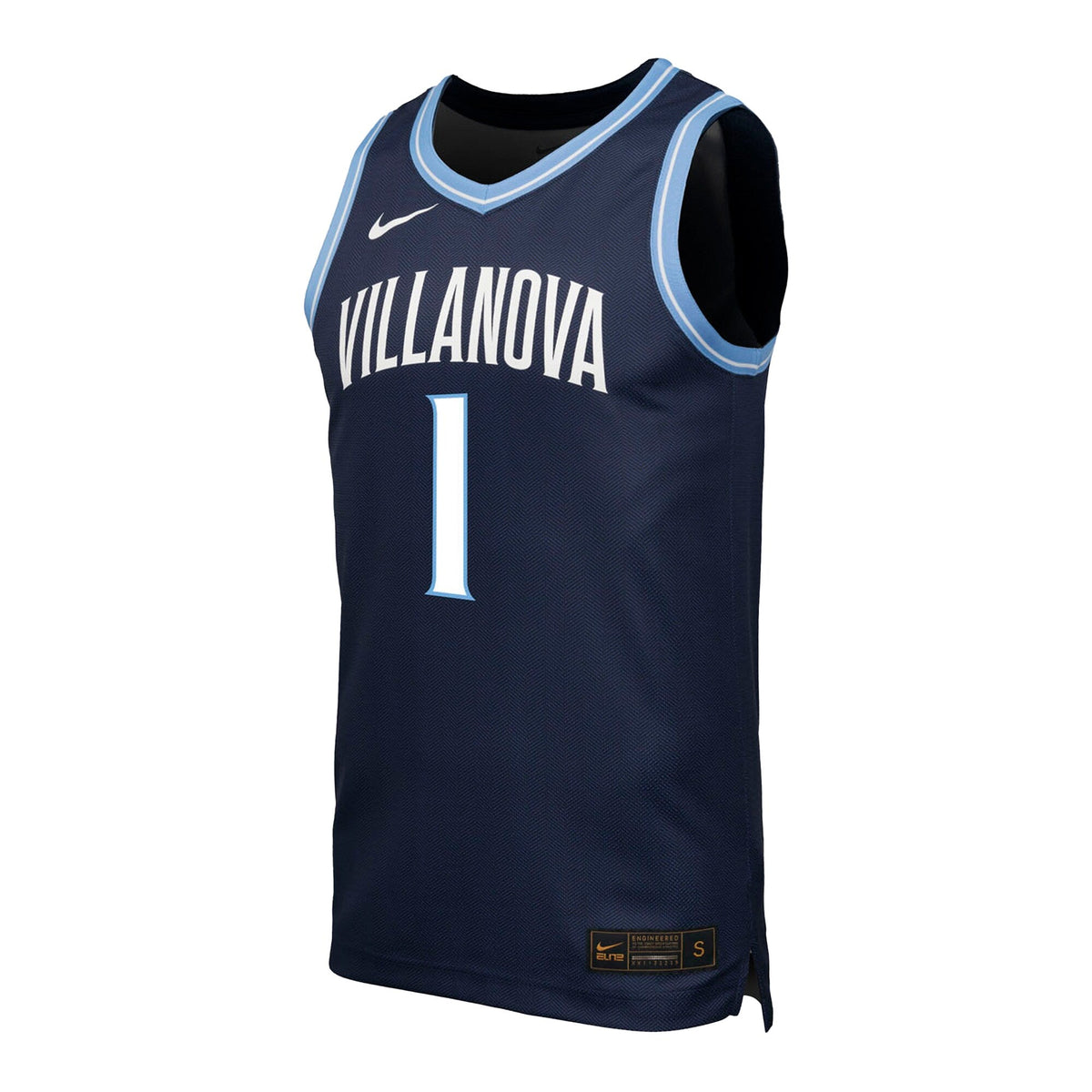 Villanova Wildcats #1 Replica Basketball Jersey - Navy product image 3, provided for visual reference and product detail