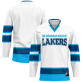 Mid Michigan College Hockey Jersey - White product image 1, provided for visual reference and product detail review
