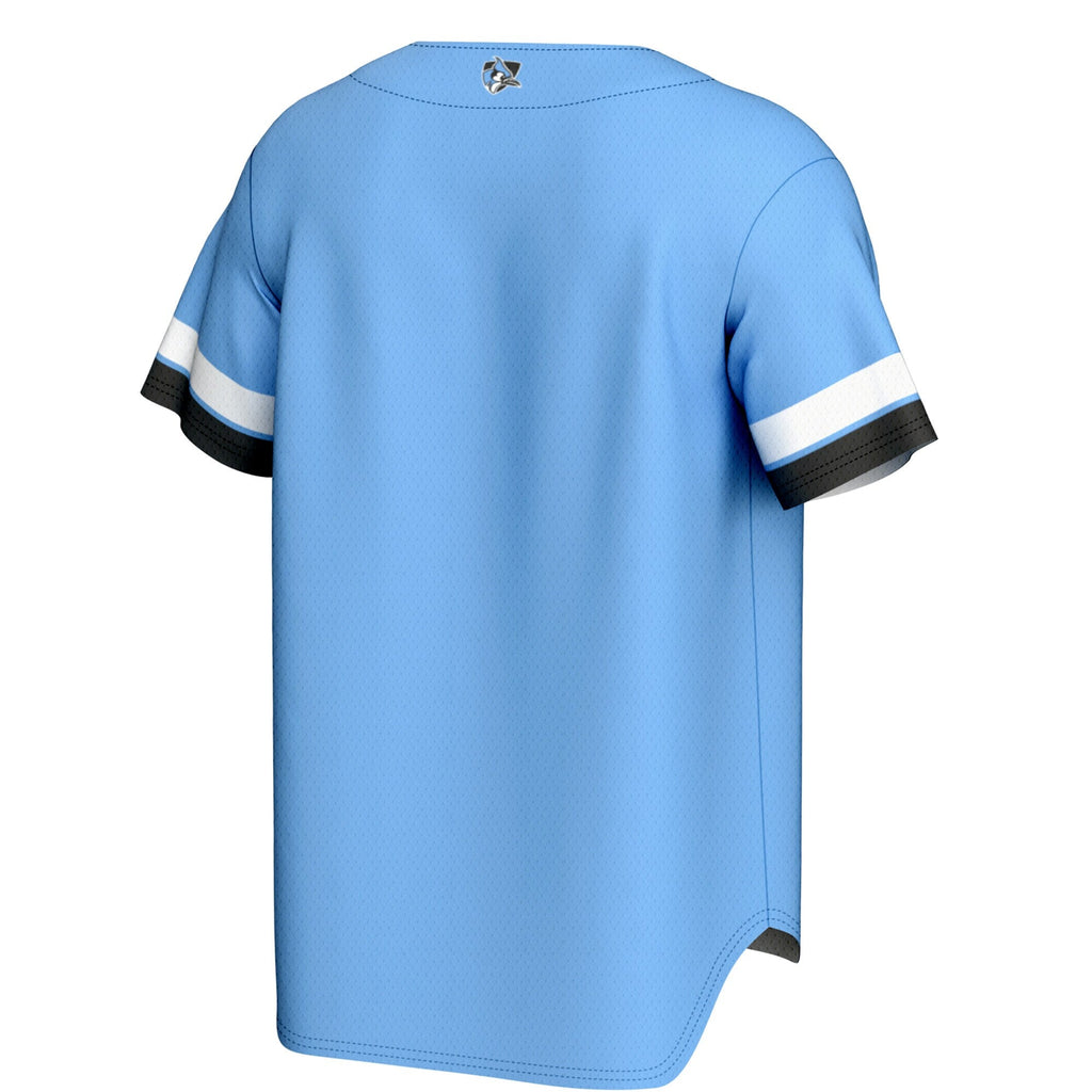 Johns Hopkins Blue Jays Spirit Baseball Jersey - Light Blue product image 4, provided for visual reference and product