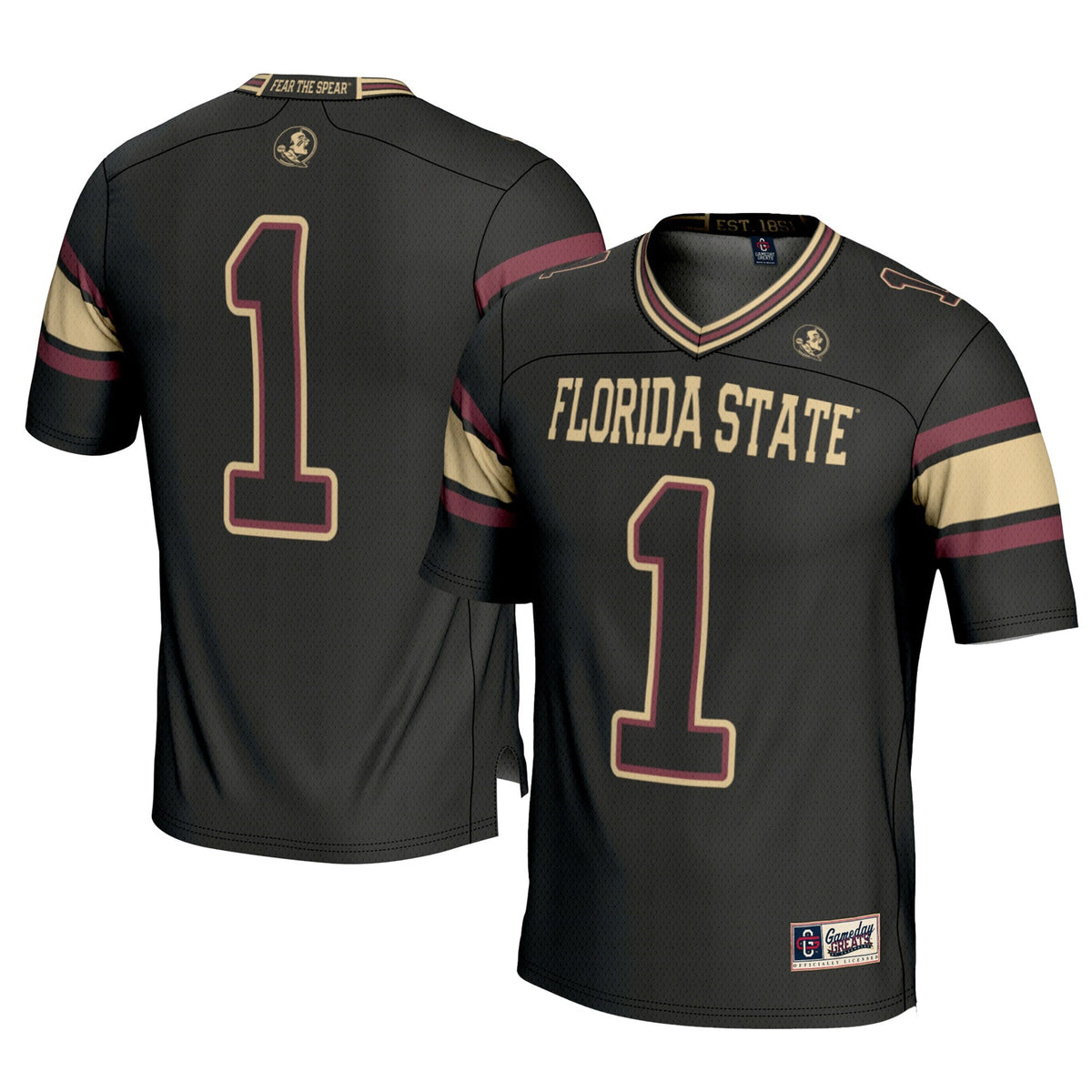 #1 Florida State Seminoles Football Jersey - Black product image 1, provided for visual reference and product detail review