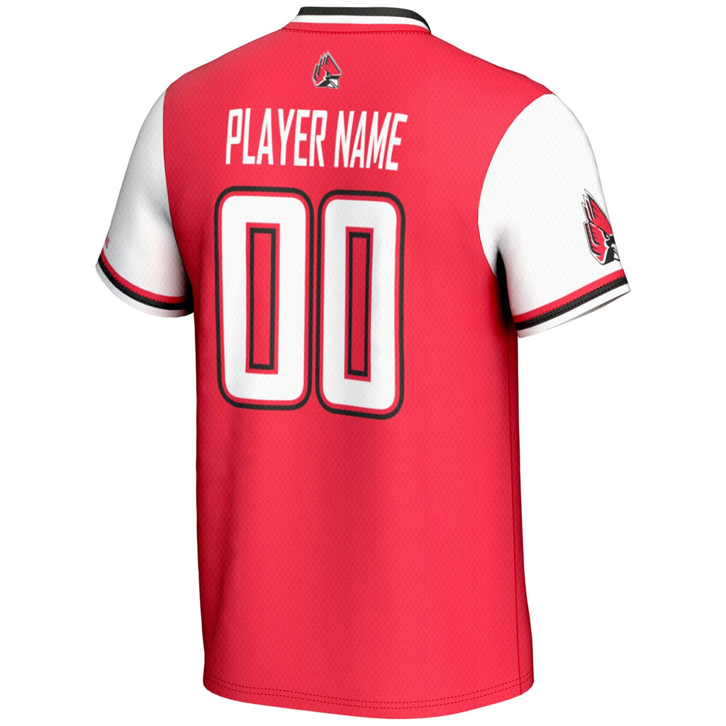 Ball State Cardinals NIL Pick-A-Player Lightweight Softball Jersey - Red product image 4, provided for visual reference and