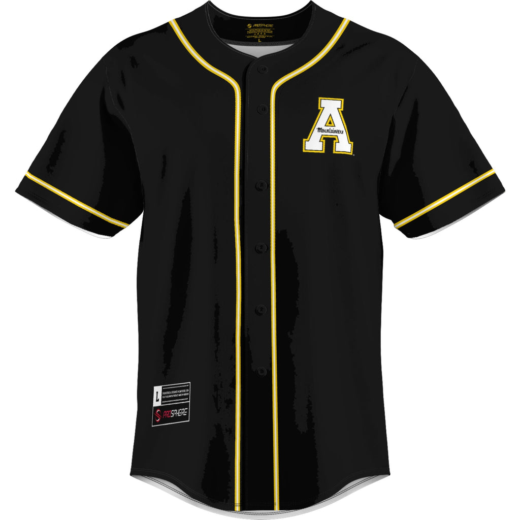 Appalachian State Mountaineers Lightweight Baseball Jersey - Gold product image 3, provided for visual reference and product