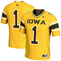 Iowa Hawkeyes Lightweight Collegiate Football Fashion Jersey - Gold product image 1, provided for visual reference and