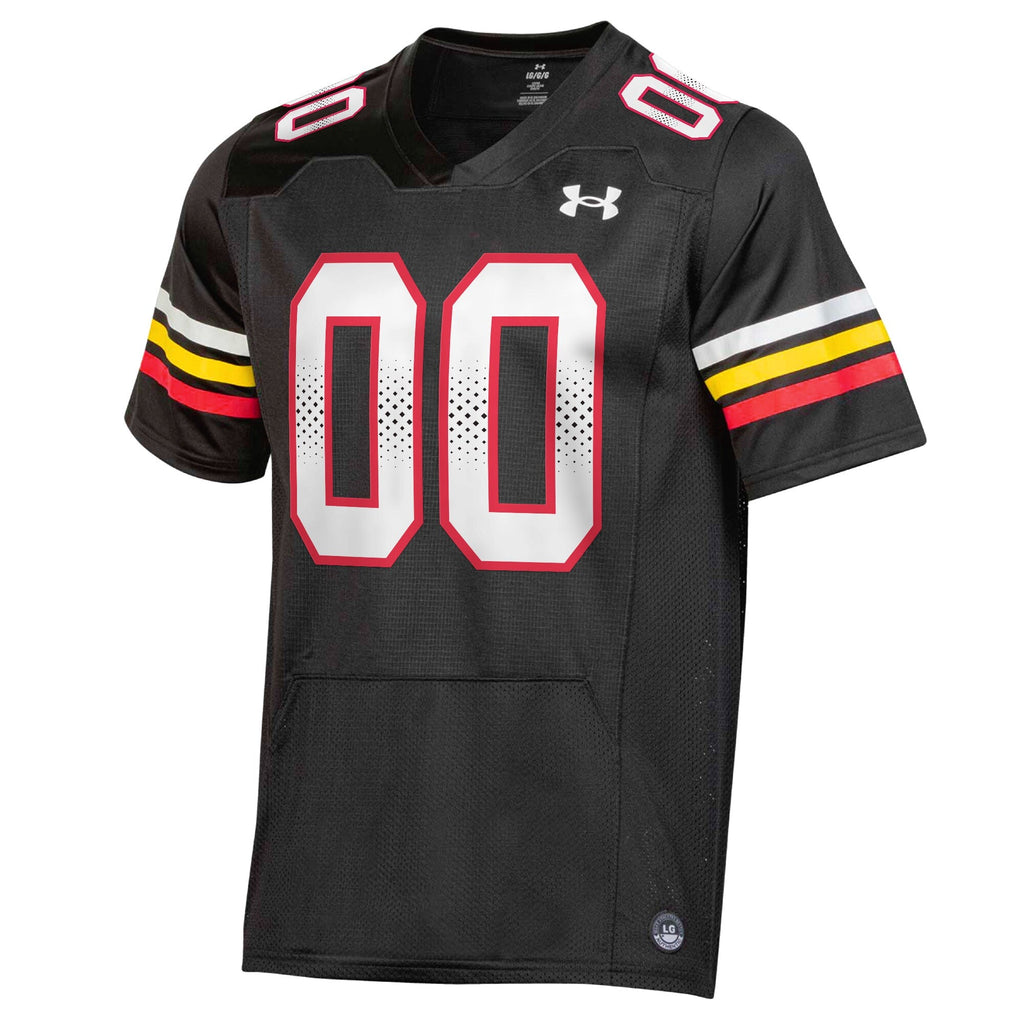 Maryland Terrapins Pick-A-Player NIL Replica Football Jersey - Black product image 3, provided for visual reference and