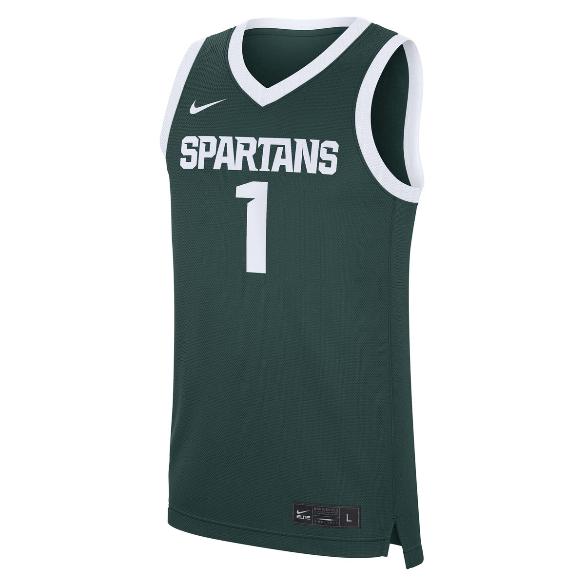 #1 Michigan State Spartans Road Replica Jersey - Green product image 3, provided for visual reference and product detail