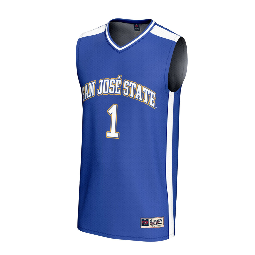 #1 San Jose State Spartans Lightweight Basketball Fashion Jersey - Royal product image 3, provided for visual reference and