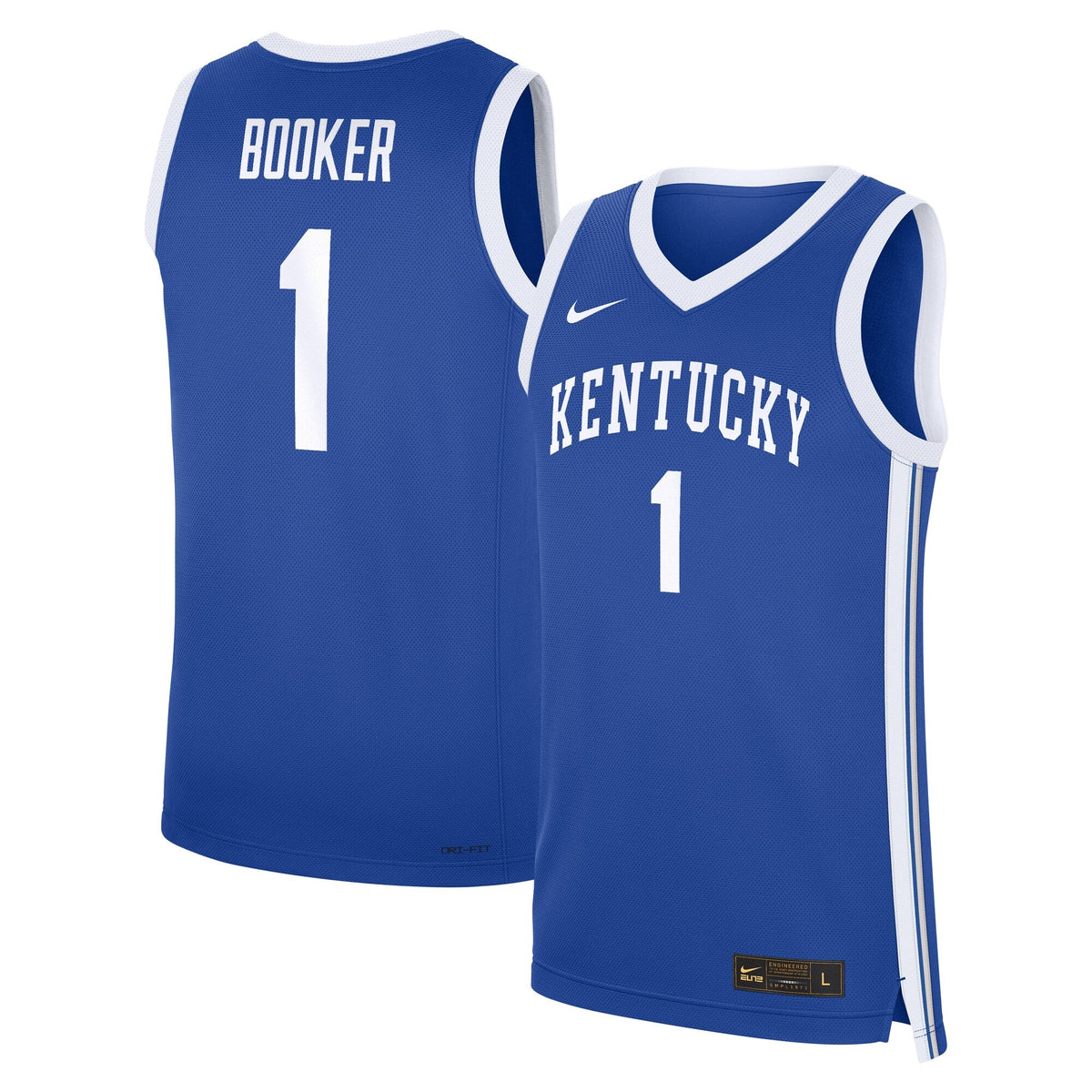 Devin Booker Royal Kentucky Wildcats Road Replica Basketball Jersey product image 1, provided for visual reference and