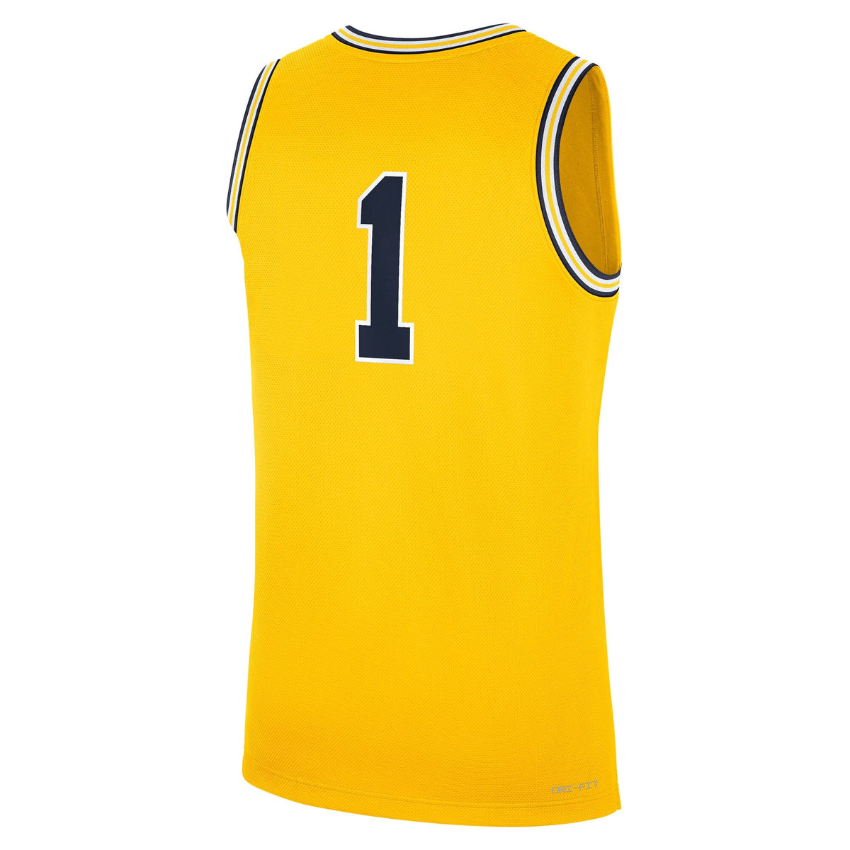 #1 Maize Michigan Wolverines Alternate Replica Jersey product image 4, provided for visual reference and product detail