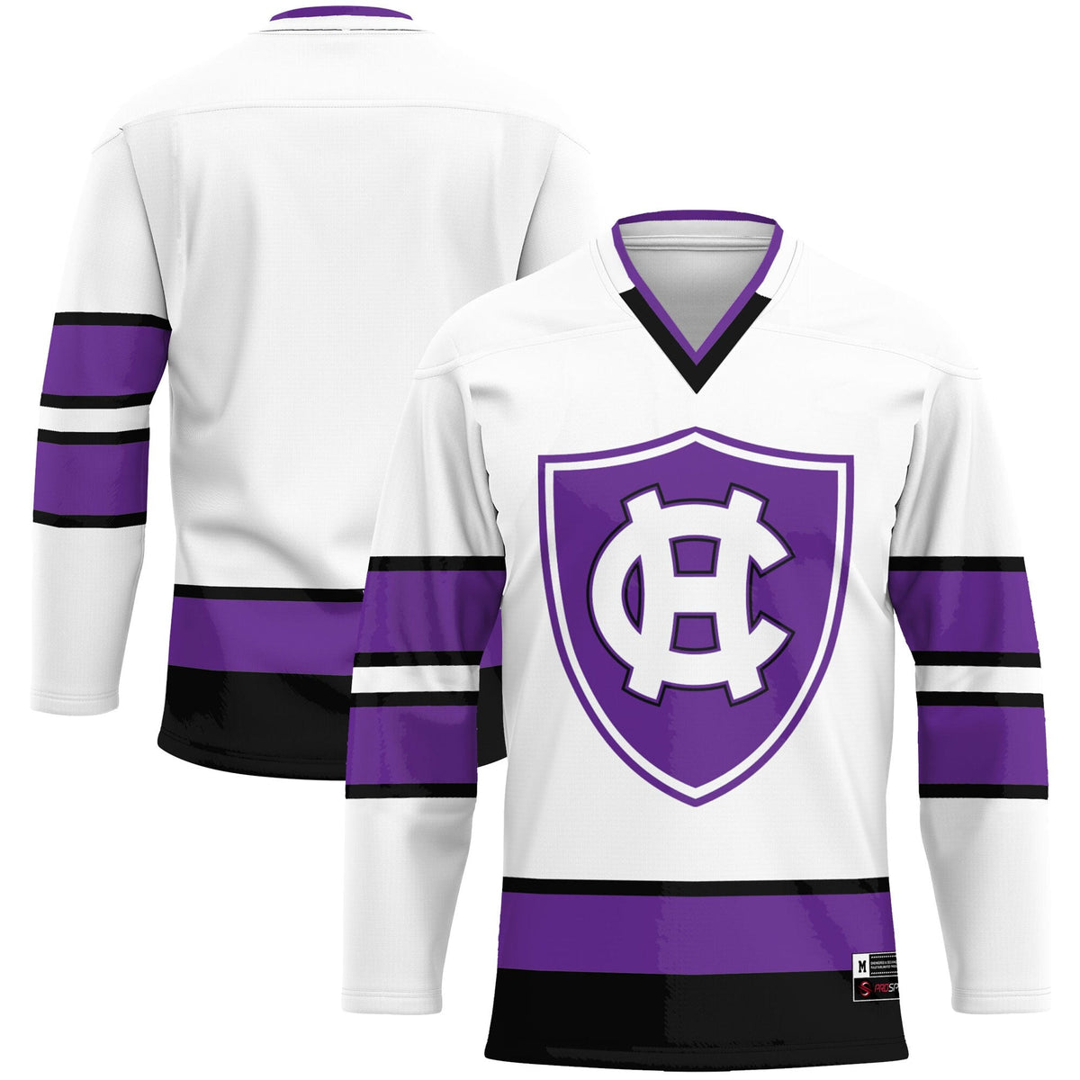 Holy Cross Crusaders Hockey Jersey - White product image 1, provided for visual reference and product detail review