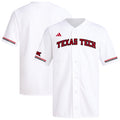 Texas Tech Red Raiders Replica Baseball Jersey - White product image 1, provided for visual reference and product detail