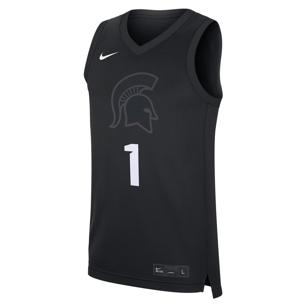 #1 Black Michigan State Spartans Alternate Replica Jersey product image 3, provided for visual reference and product detail