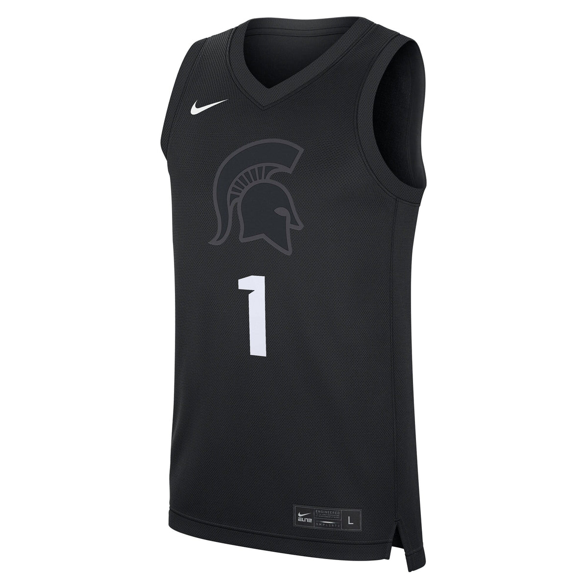 #1 Black Michigan State Spartans Alternate Replica Jersey product image 3, provided for visual reference and product detail