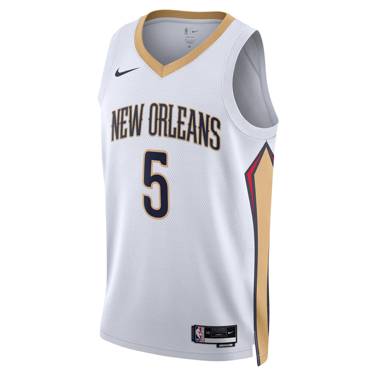 New Orleans Pelicans Association Edition Swingman Jersey - White - Dejounte Murray product image 3, provided for visual