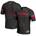 #1 Pennsylvania Quakers Endzone Football Jersey - Black product image 1, provided for visual reference and product detail
