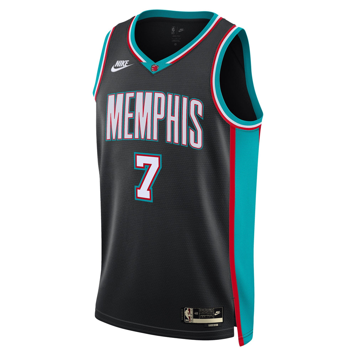 Memphis Grizzlies Classic Edition Jersey - Black - Santi Aldama product image 3, provided for visual reference and product