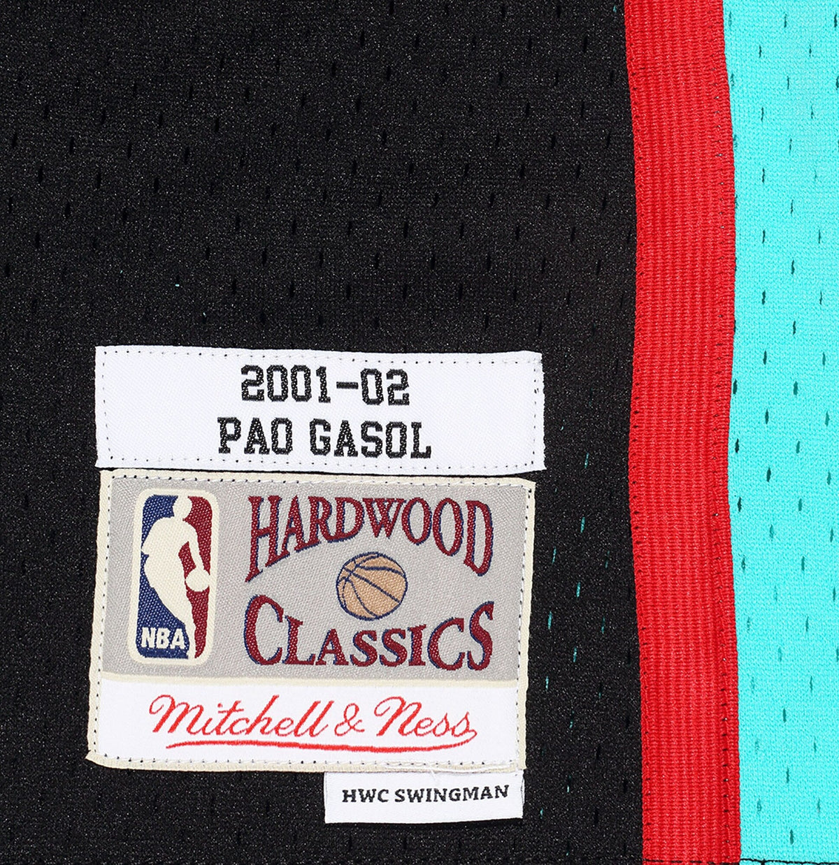 Memphis Grizzlies Pau Gasol Hardwood Classics Road Swingman Jersey product image 6, provided for visual reference and
