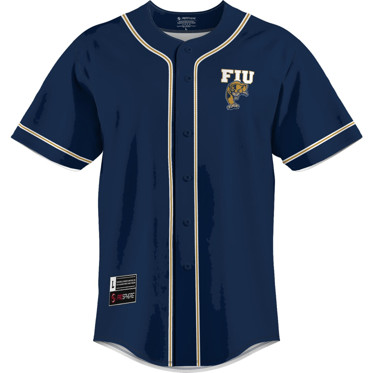 FIU Panthers Lightweight Baseball Jersey - Blue product image 3, provided for visual reference and product detail review