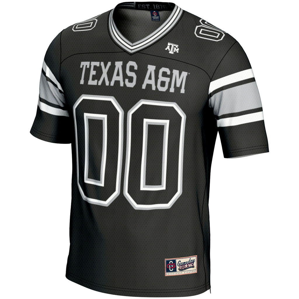 Texas A&M Aggies NIL Pick-A-Player Football Jersey - Black product image 3, provided for visual reference and product detail