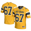 #1 West Virginia Mountaineers Football Jersey - Gold product image 1, provided for visual reference and product detail review