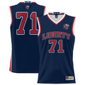 #71 Liberty Flames Lightweight Basketball Jersey - Navy product image 1, provided for visual reference and product detail