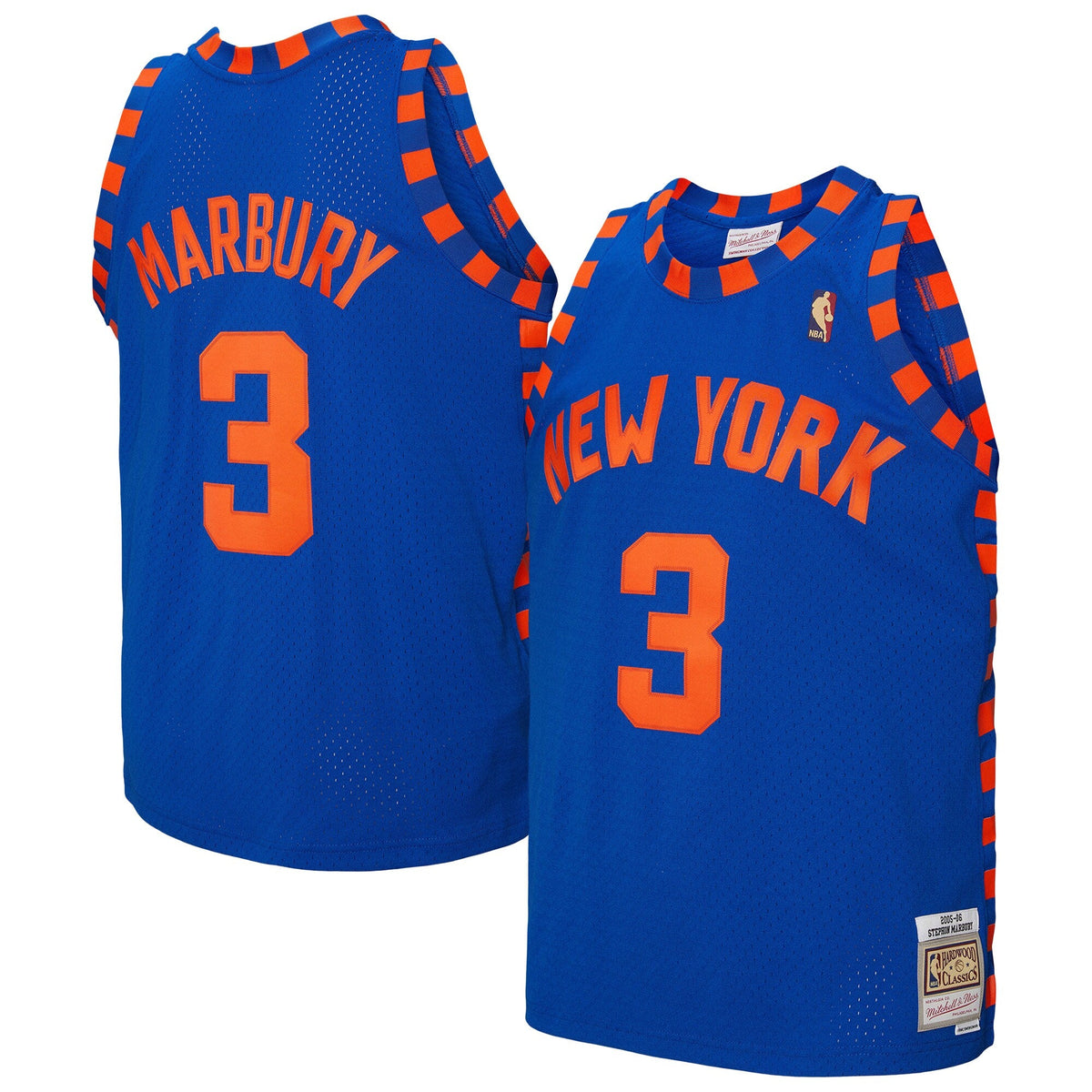 Stephon Marbury Blue New York Knicks 2005/06 Hardwood Classics Swingman Jersey product image 1, provided for visual