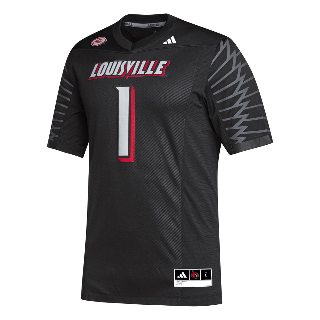 #1 Black Louisville Cardinals Premier Football Jersey product image 3, provided for visual reference and product detail