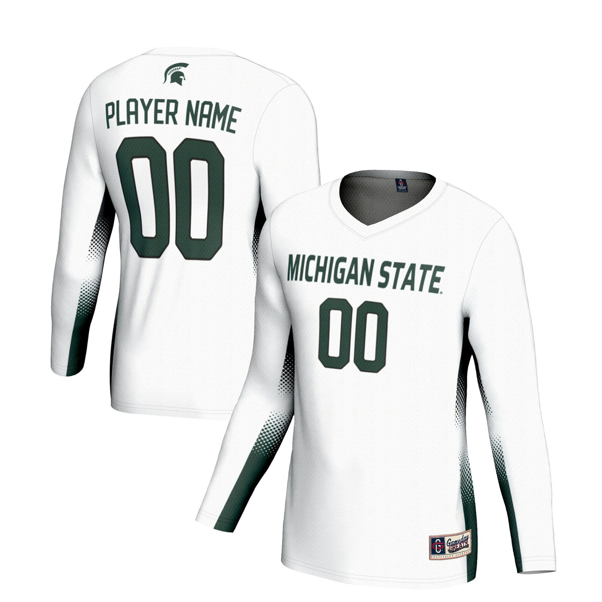 Michigan State Spartans Adult NIL Lightweight Volleyball Jersey - White product image 1, provided for visual reference and