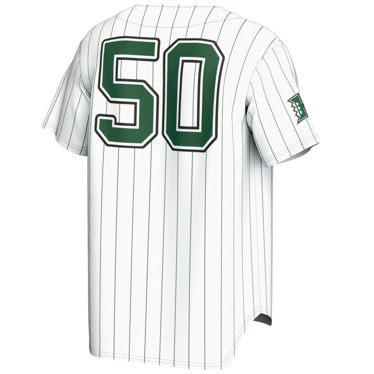 #1 Hawaii Rainbow Warriors Lightweight Baseball Jersey - White product image 4, provided for visual reference and product