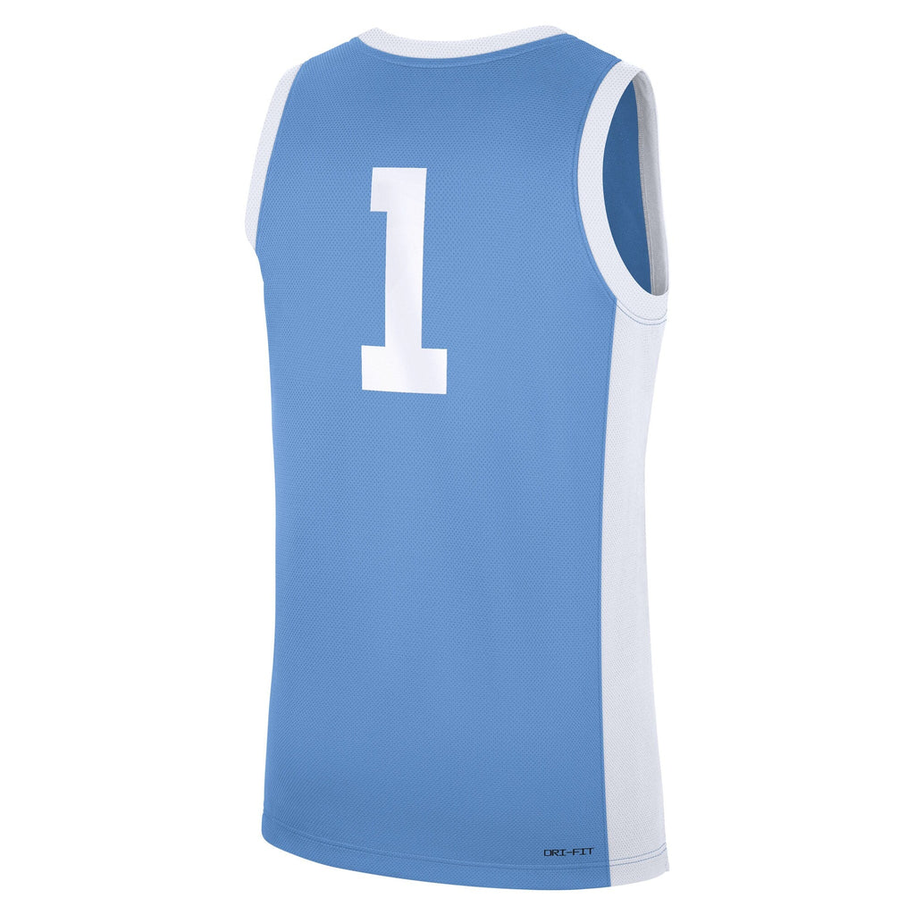 #1 North Carolina Tar Heels Alternate Replica Jersey - Carolina Blue product image 4, provided for visual reference and
