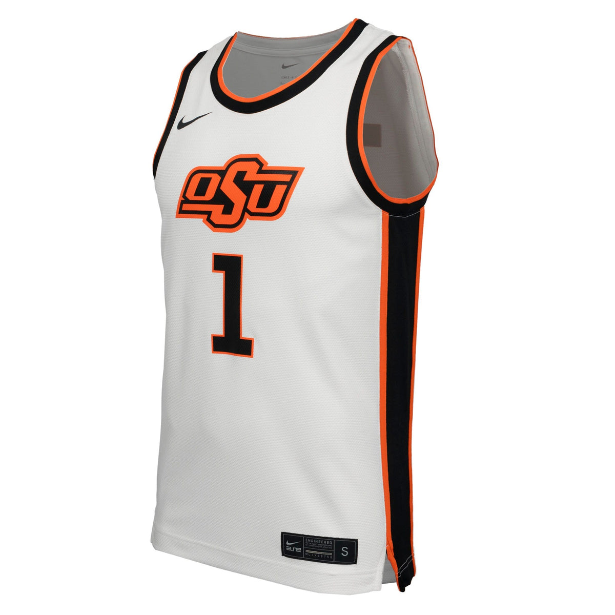 #1 Oklahoma State Cowboys Replica Basketball Jersey - White product image 3, provided for visual reference and product