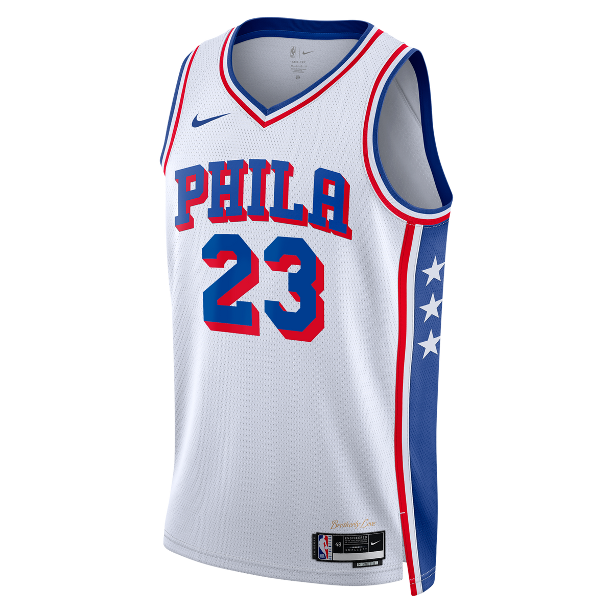 Philadelphia 76ers Association Edition Swingman Jersey - White - Lebron James product image 3, provided for visual reference