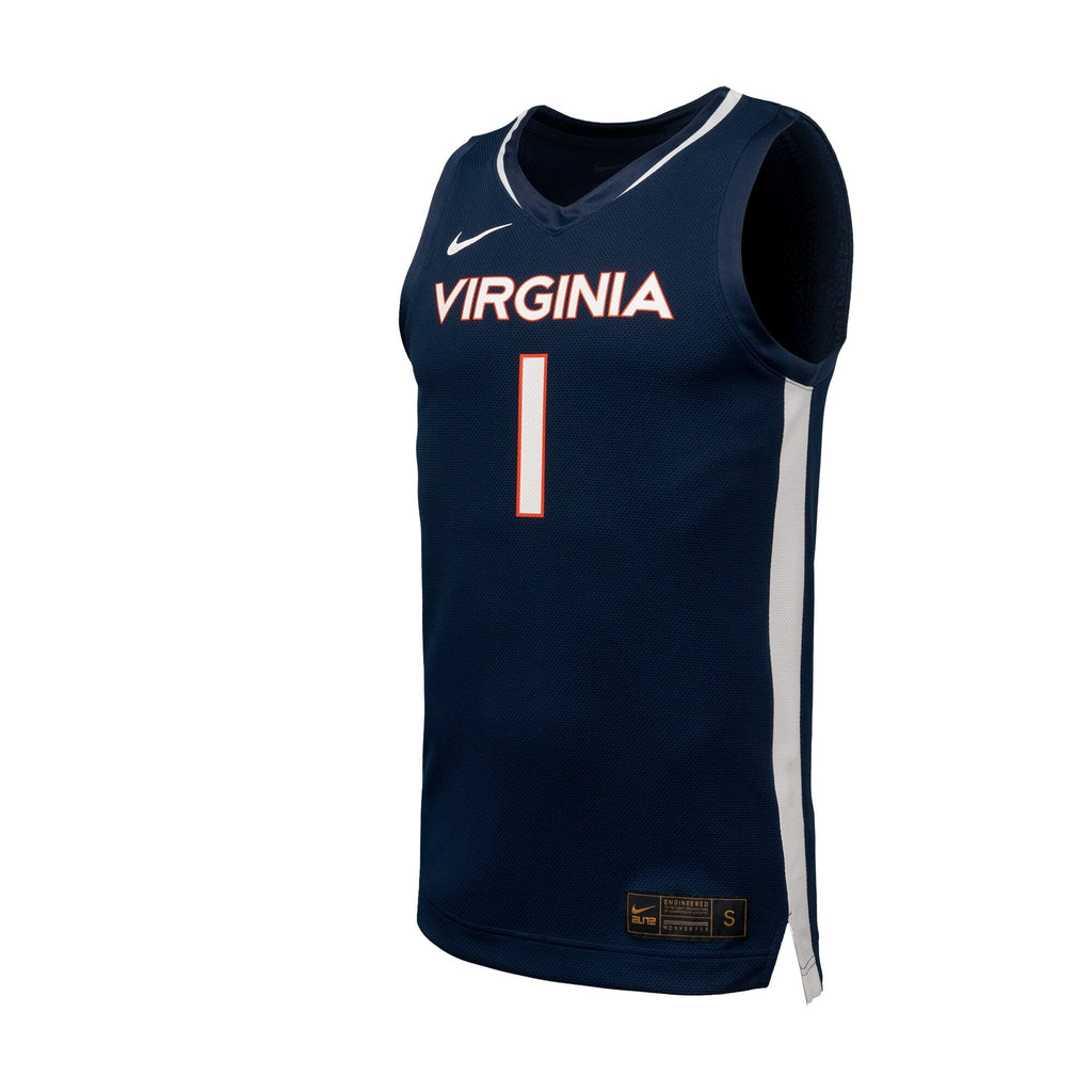 Navy Virginia Cavaliers Replica Basketball Jersey product image 3, provided for visual reference and product detail review