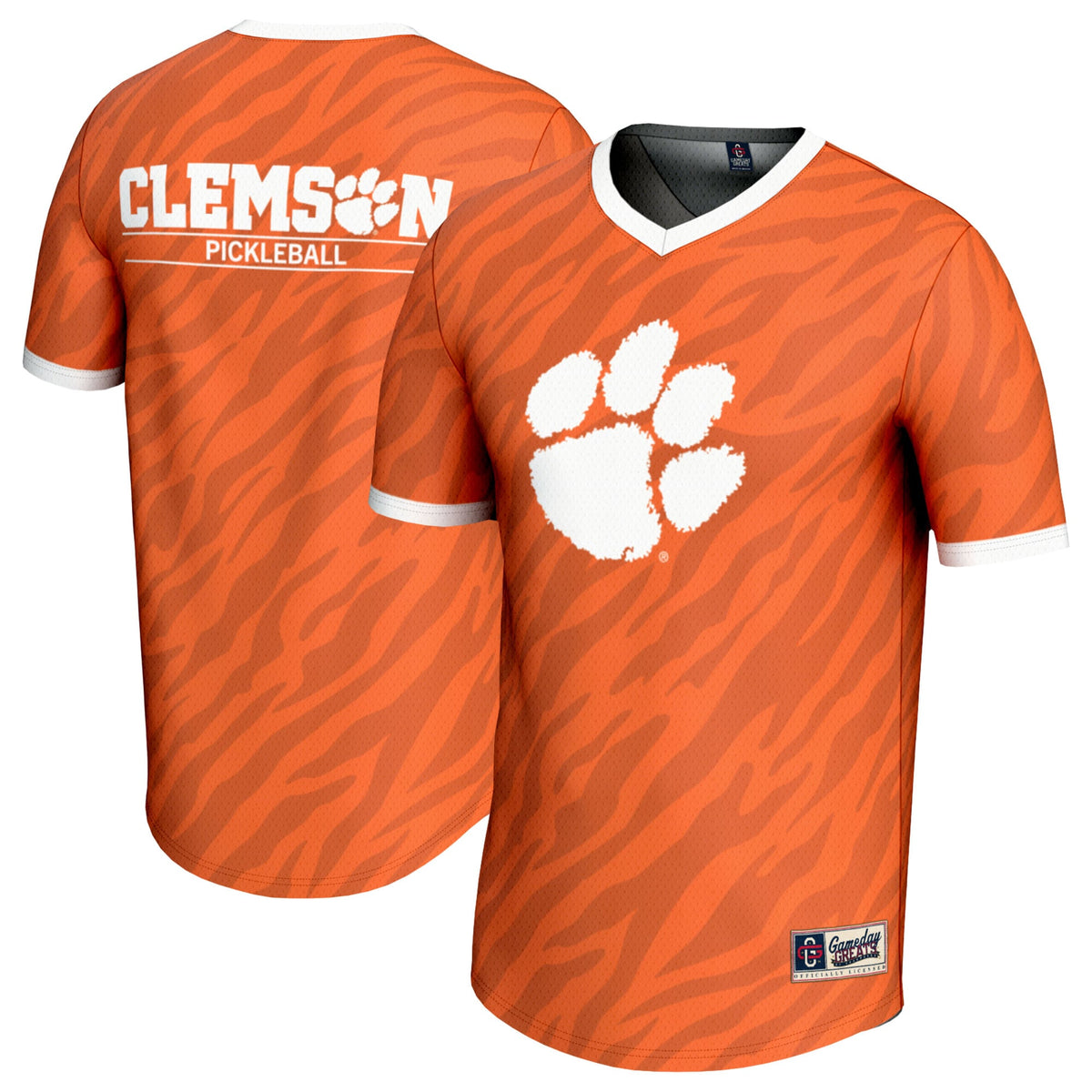 Clemson Tigers Lightweight Pickleball Jersey - Orange product image 2, provided for visual reference and product detail