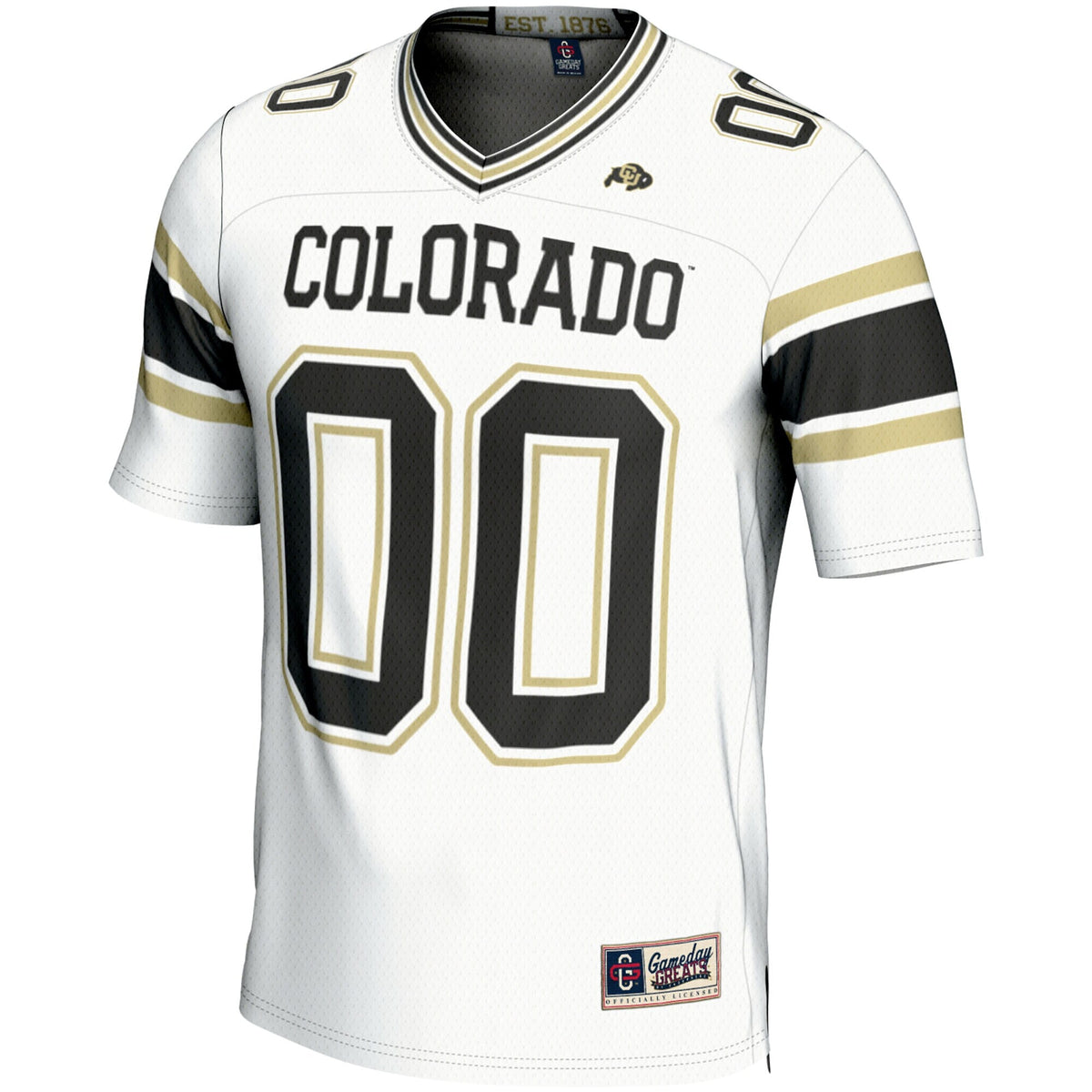 Colorado Buffaloes NIL Pick-A-Player Football Jersey - White product image 3, provided for visual reference and product