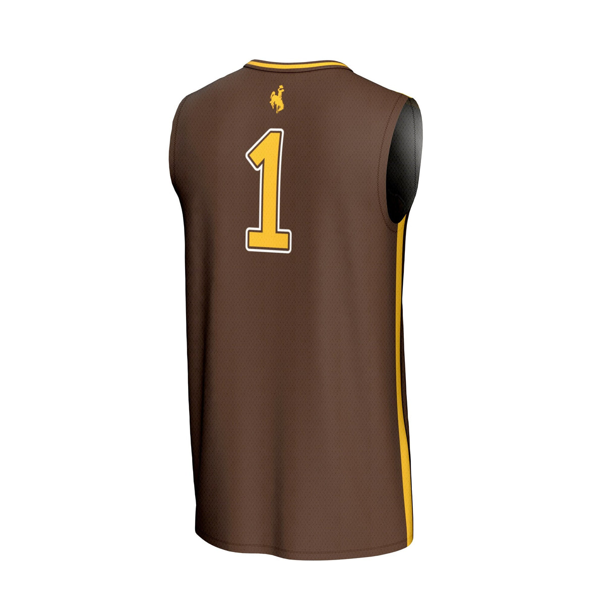 #1 Wyoming Cowboys Lightweight Basketball Fashion Jersey - Brown product image 4, provided for visual reference and product
