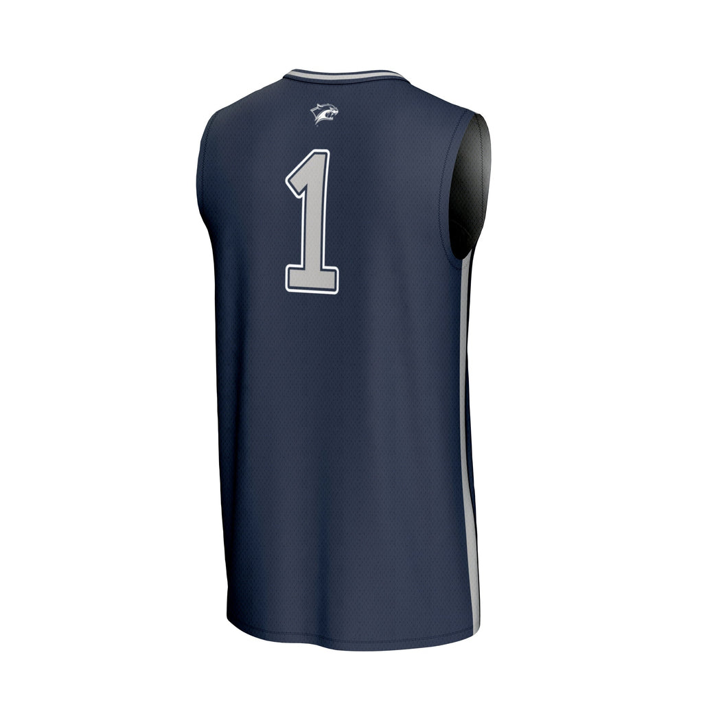 #1 New Hampshire Wildcats Lightweight Collegiate Basketball Fashion Jersey - Navy product image 4, provided for visual