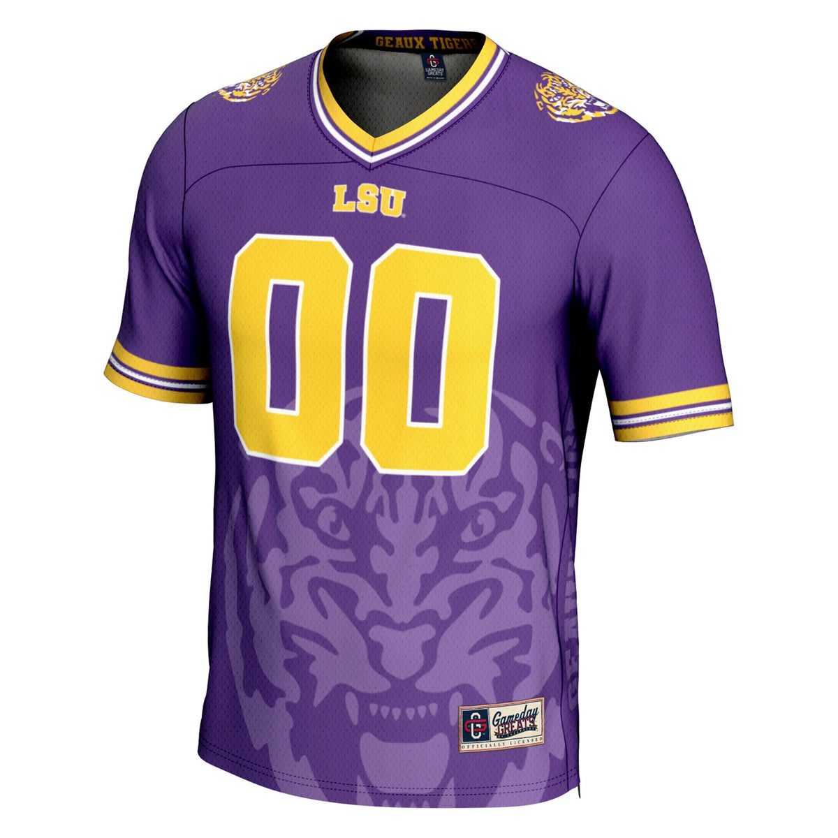 LSU Tigers Icon Print NIL Pick-A-Player Football Jersey - Purple product image 3, provided for visual reference and product