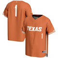 #1 Texas Longhorns Lightweight Baseball Jersey - Burnt Orange product image 1, provided for visual reference and product