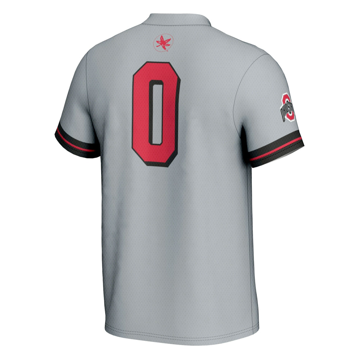 #0 Ohio State Buckeyes Softball Lightweight Fashion Jersey - Gray product image 4, provided for visual reference and product