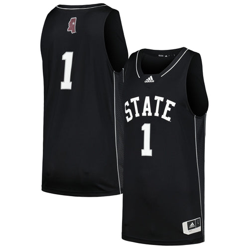 #1 Black Mississippi State Bulldogs Swingman Basketball Jersey product image 2, provided for visual reference and product